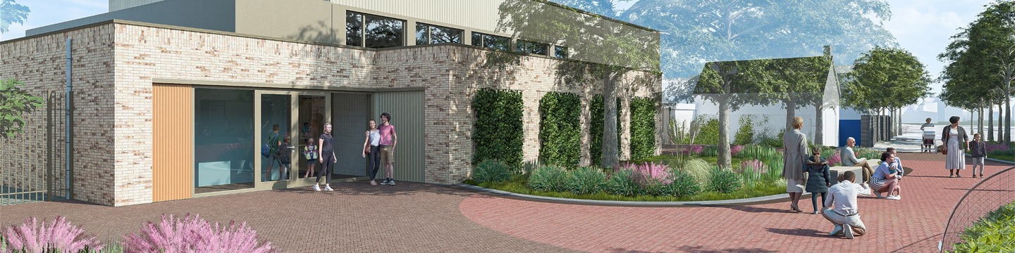 Impressie nieuwbouw gymzaal Wemeldinge